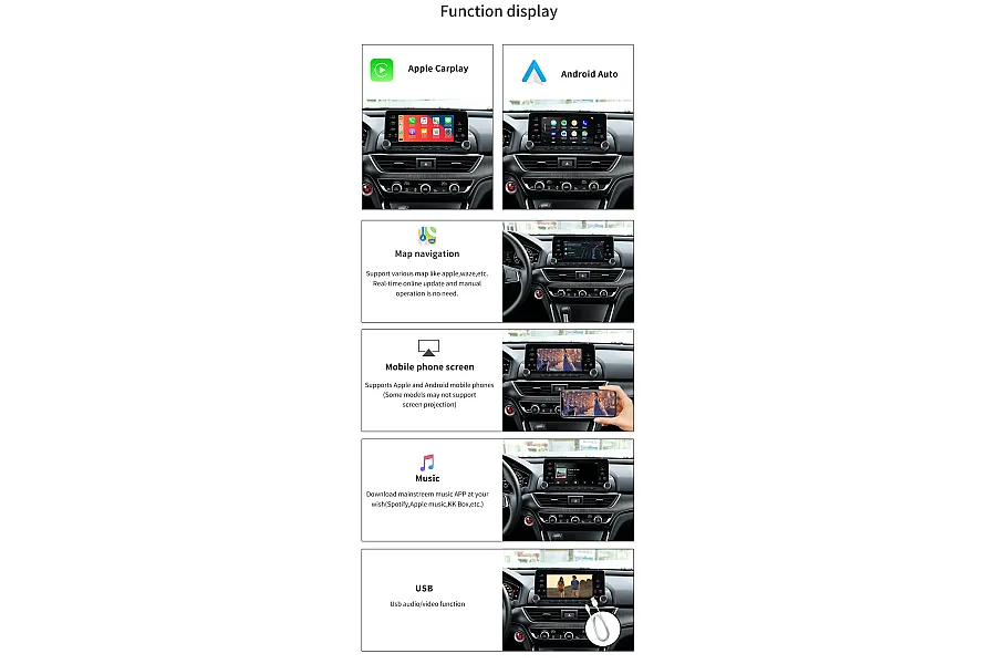 Honda Judai Accord INSPIRE 2018-2021 Android Auto Original Navigation Screen Upgrade Interface Ｍodule Box