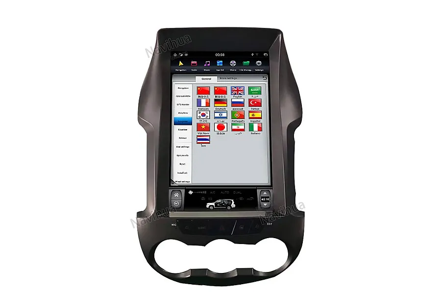 Ford Ranger F250 Tesla style 12.1 inch Android Car DVD Player 