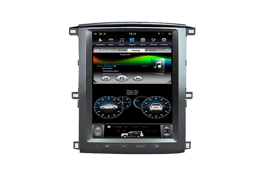 Toyota Land Cruiser LC100 2003-2007 Tesla style 12.1 inch Android Car DVD Player 