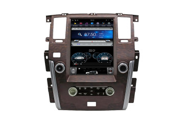 Nissan Patrol SE Plus--Wooden High End Tesla style 12.1 inch Android Car DVD Player 