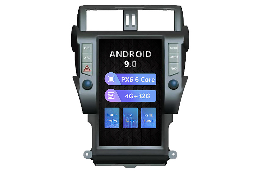Toyota Prado 2014-2016 Tesla style 13.6" Android Car DVD Player