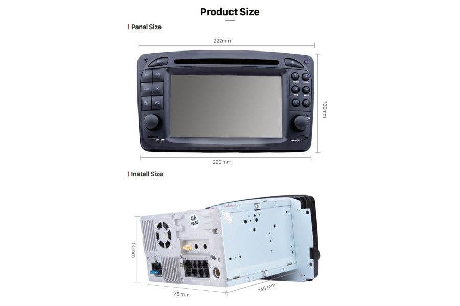 Mercedes-Benz A/C/CLK/E/G/M/ML/S radio replacement upgrade dab carplay bluetooth 