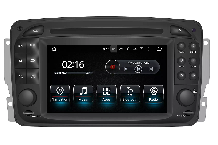 Mercedes-Benz A/C/CLK/E/G/M/ML/S radio replacement upgrade dab carplay bluetooth 