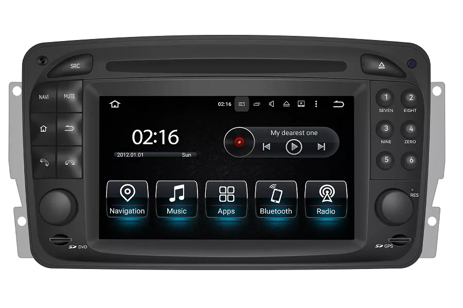 Mercedes-Benz A/C/CLK/E/G/M/ML/S radio replacement upgrade dab carplay bluetooth 