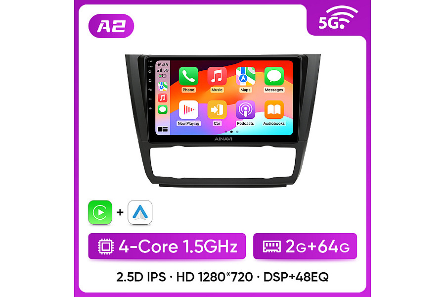 BMW 1 Series E81-E88 2004-2012 with CarPlay Multimedia & Video Player