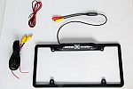 USA license plate frame back up camera