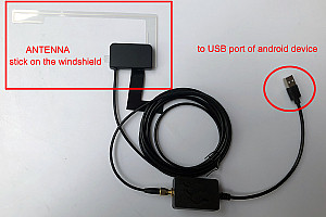 DAB+ Radio USB dongle receiver and antenna for Android stereo