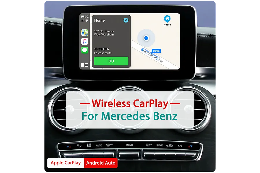 Mercedes Benz NTG Wireless Apple CarPlay Android Auto MMI Interface Adapter Prime Retrofit 