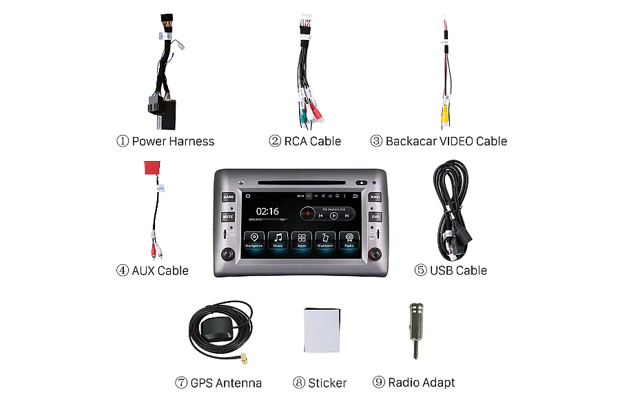 Fiat Stilo 2002-2010 Autoradio GPS Aftermarket Android Head Unit Navigation Car Stereo 