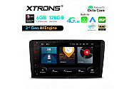 8" Snapdragon 665 Android Octa Core 6GB + 128GB Car Stereo Navigation (4G LTE*) Universal Custom Fit for Audi