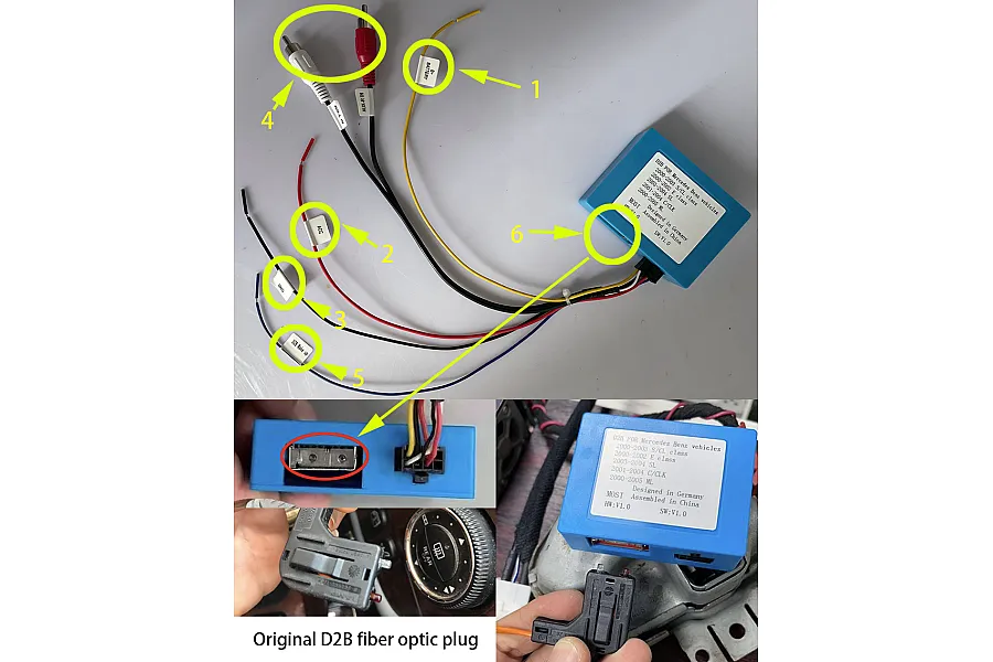 D2B Fiber Optic(MOST) adapter for Mercedes-Benz