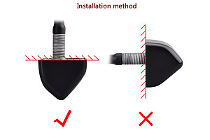Universal reversing camera drill hole