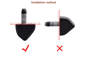 Universal reversing camera drill hole