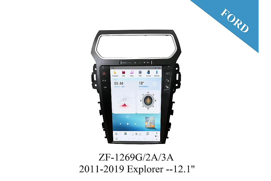 Ford 2011-2019 Explorer 12.1 inch Tesla Style Apple CarPlay Android Radio Upgrade