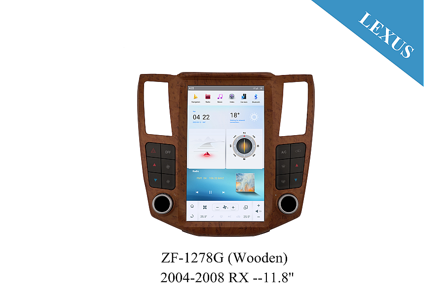 Lexus 2004-2008 RX 11.8 inch Tesla Style Apple CarPlay Android Radio Upgrade