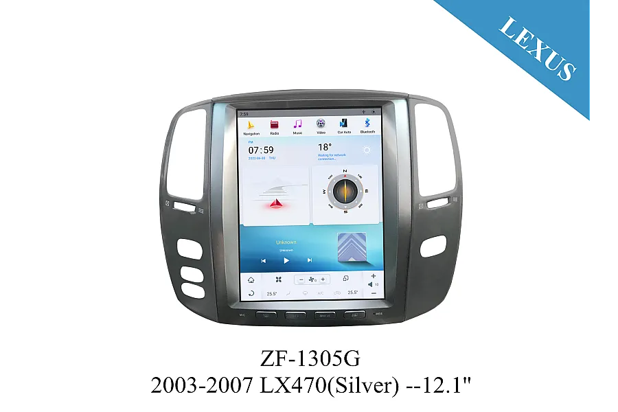 Lexus 2003-2009 LX470 12.1 inch Tesla Style Apple CarPlay Android Radio Upgrade