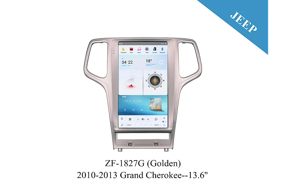 Jeep 2011-2013 Grand cherokee 13.6 inch Tesla Style Apple CarPlay Android Radio Upgrade