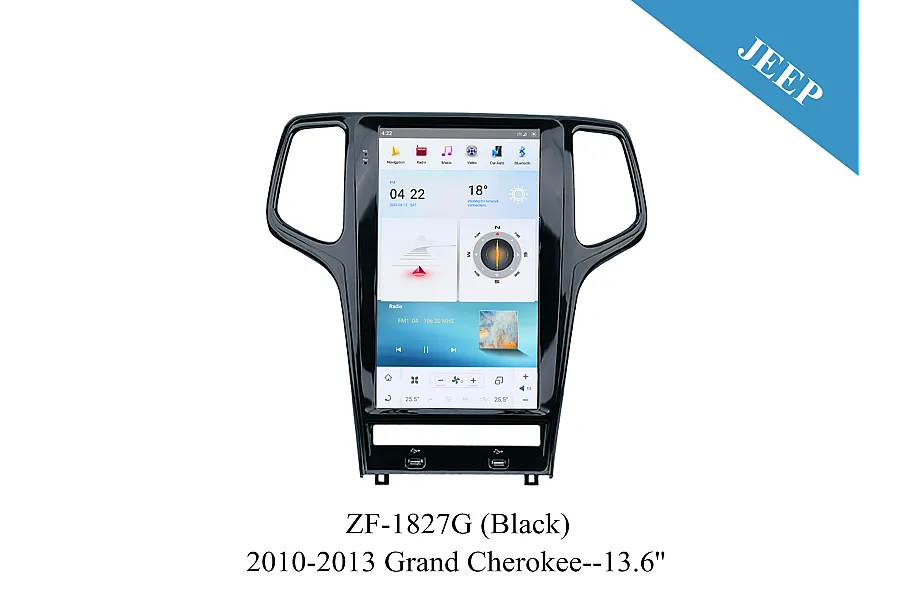 Jeep 2011-2013 Grand cherokee 13.6 inch Tesla Style Apple CarPlay Android Radio Upgrade