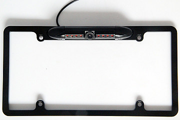 USA license plate frame back up camera