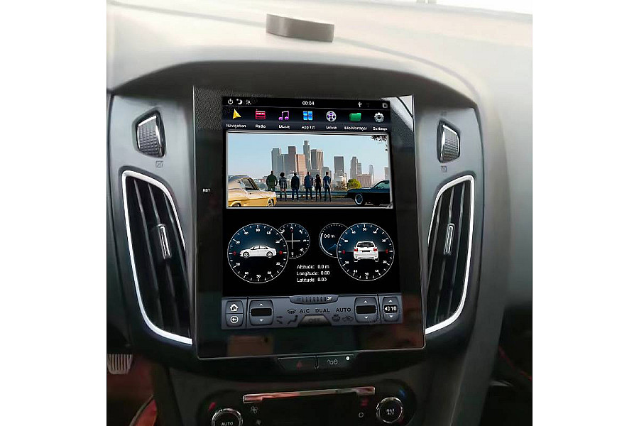 Ford Focus 2013-2017 Tesla style 10.5 inch Android Car DVD Player image
