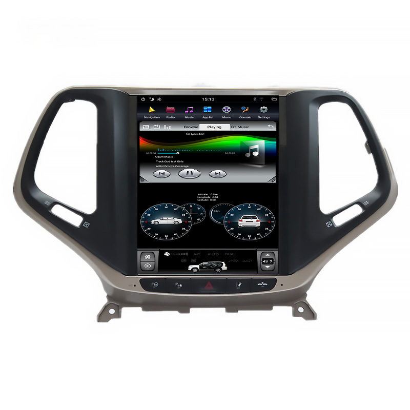 Jeep Cherokee 2016 Tesla style 10.4 inch Android Car DVD Player image
