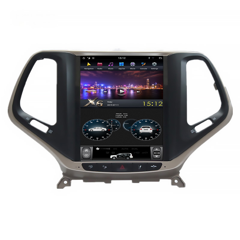 Jeep Cherokee 2016 Tesla style 10.4 inch Android Car DVD Player image