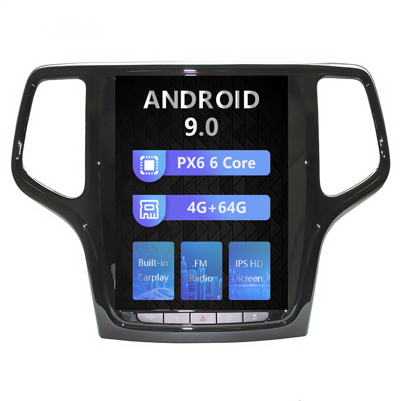 Jeep Grand Cherokee 2013-2019 Tesla style 10.4 inch Android Car DVD Player image