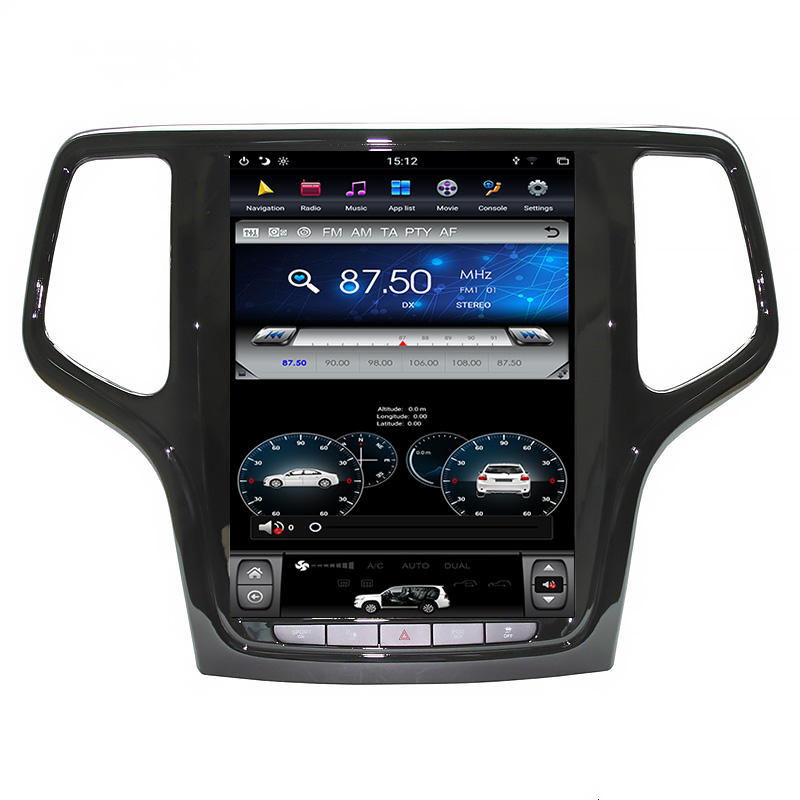 Jeep Grand Cherokee 2013-2019 Tesla style 10.4 inch Android Car DVD Player image