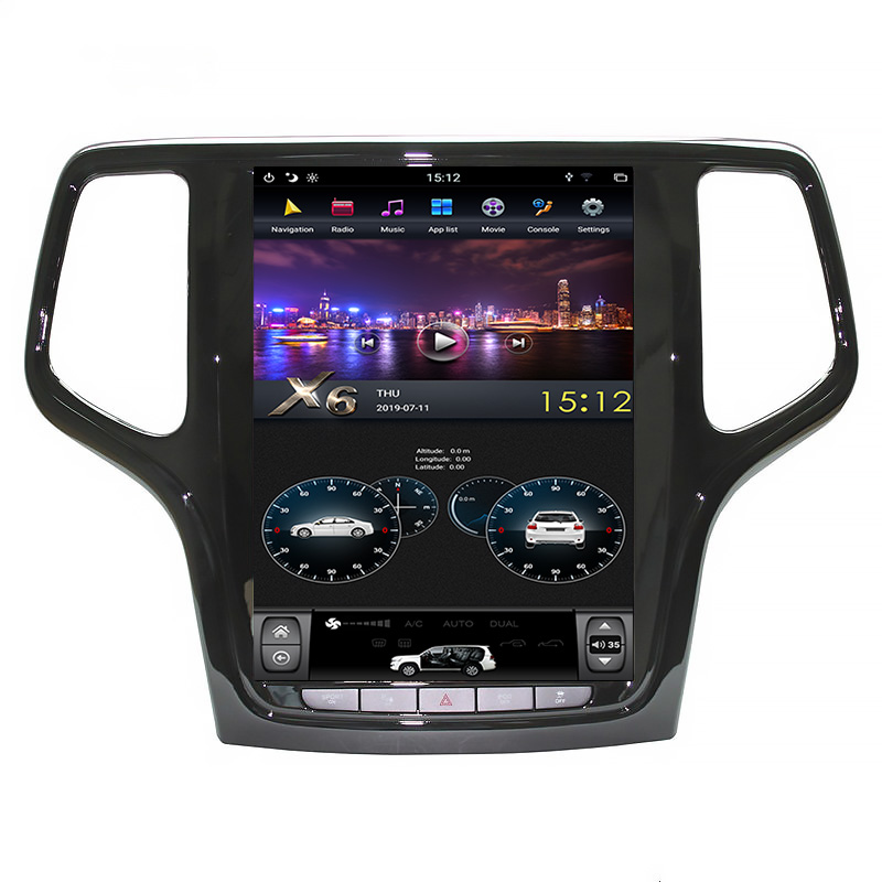 Jeep Grand Cherokee 2013-2019 Tesla style 10.4 inch Android Car DVD Player image