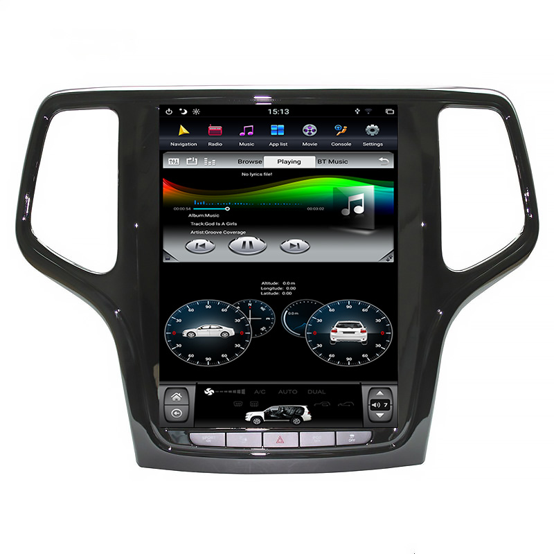 Jeep Grand Cherokee 2013-2019 Tesla style 10.4 inch Android Car DVD Player image