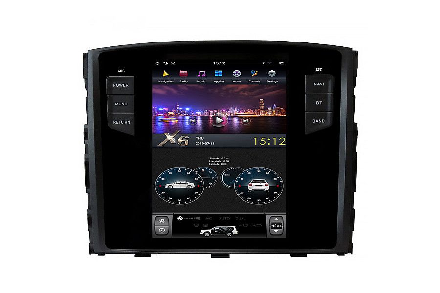 Mitsubishi Pajero Tesla style 10.4 inch Android Car DVD Player image