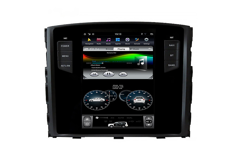 Mitsubishi Pajero Tesla style 10.4 inch Android Car DVD Player image