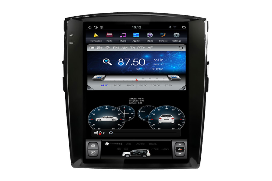 Mitsubishi Pajero V93 V97 Rockford Tesla style 12.1 inch Android Car DVD Player 