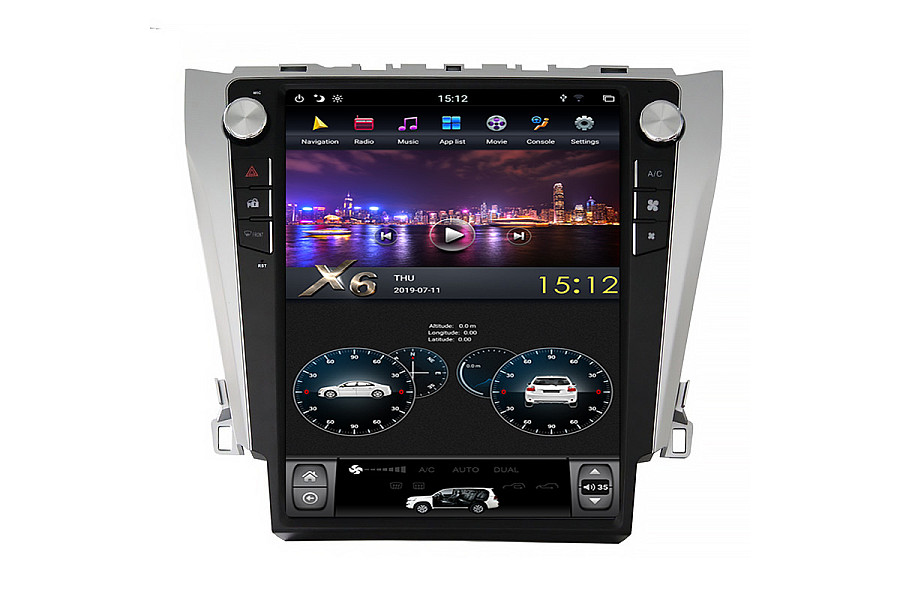 Toyota Camry 2012-2016 Tesla style 12.1 inch Android Car DVD Player image