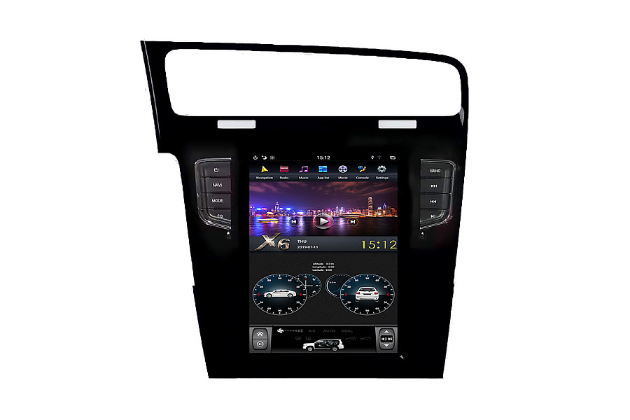VW GOLF 7 Tesla style 10.4 inch Android Car DVD Player image