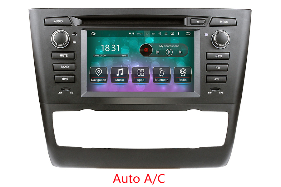 BMW 1 Series E81 E82 E87 E88 touchscreen navigation radio upgrade with wireless Apple CarPlay