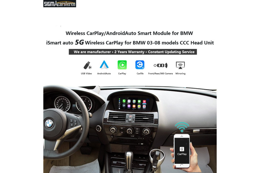 BMW CCC MMI Wireless CarPlay Android Auto screen mirroring  