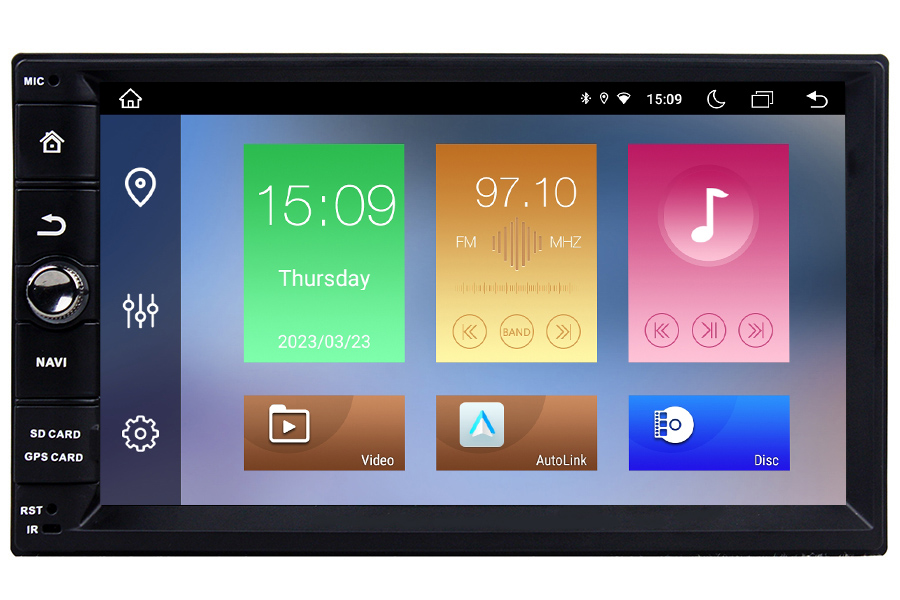 Double Din Radio Upgrade with 7-inch screen and physical buttons 