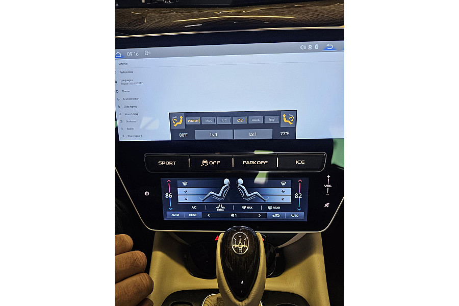 Maserati GranTurismo 2007-2015 Android head unit dual screen radio upgrade with wireless CarPlay and Android Auto