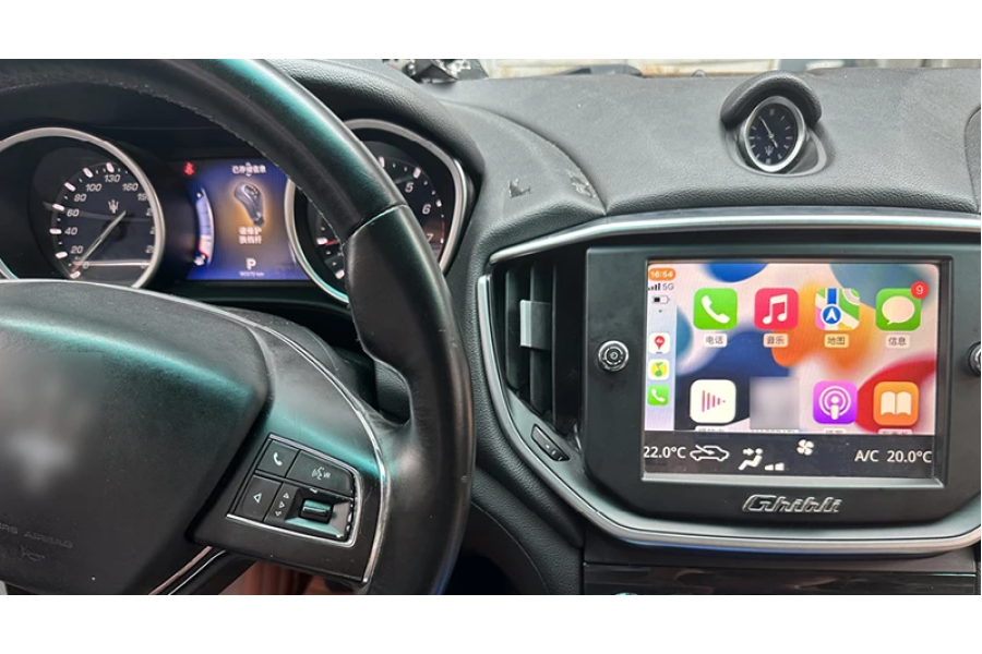 Wireless CarPlay AndroidAuto For Maserati Quattroporte Ghibli 2012-2016 Support Mirroring OEM Microphone