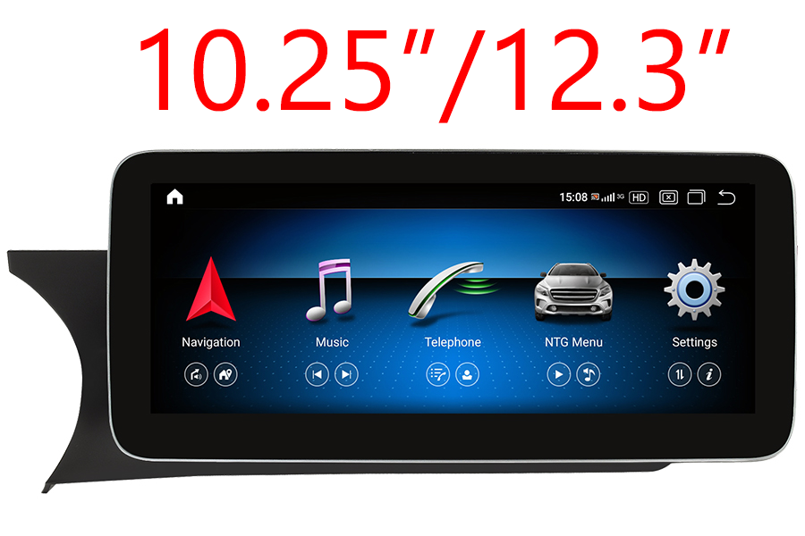 Mercedes-Benz C-Class W204 2011-2014 Android navigation radio upgrade with Apple CarPlay Android Auto and DAB