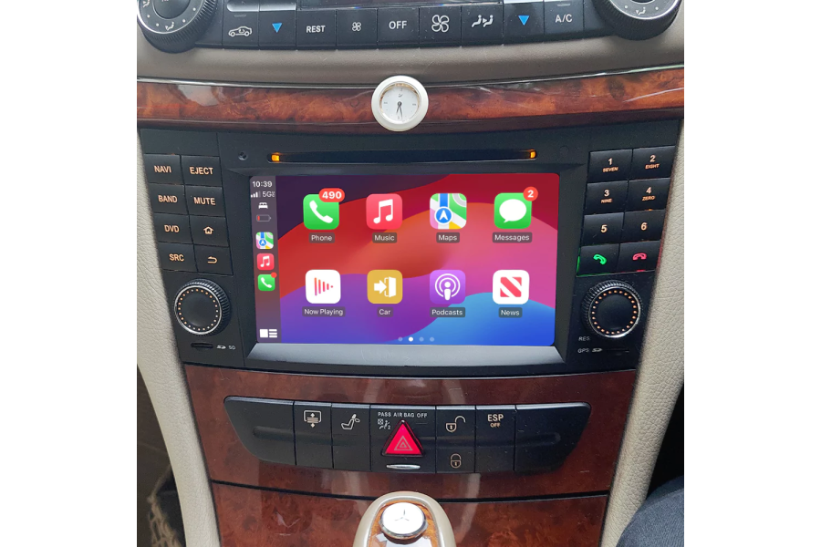Mercedes-Benz W219 W211 W463 Android head unit upgrade with Apple CarPlay Android Auto DAB and navigation