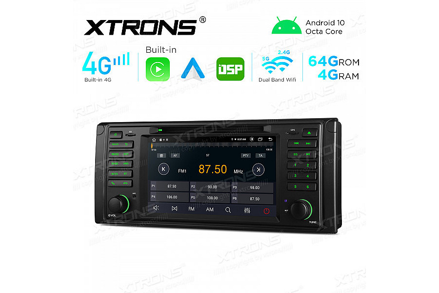 BMW E39 Integrated 4G: 7" Multimedia Navigation System ,Built-in CarAutoPlay and Android Auto and DSP dab image