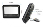 Car head rest LCD CD DVD player MP3 FM IR SD USB 10 inch HD