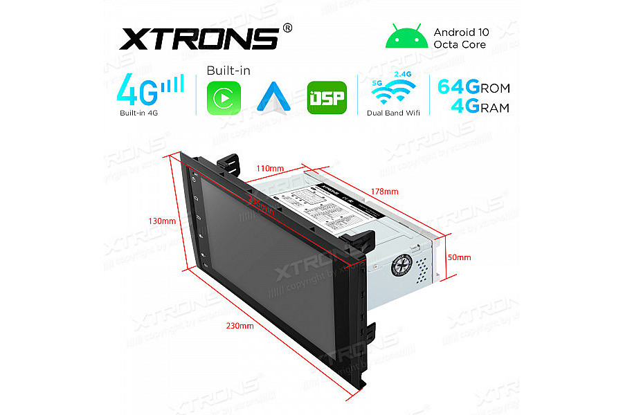 Integrated 4G: 8" Multimedia Navigation System Built-in CarAutoPlay and Android Auto and DSP For AUDI / SEAT dab image