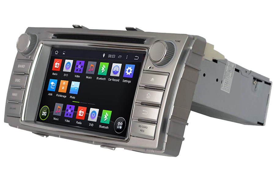Toyota Hilux 2011-2015 aftermarket radio upgrade carplay bluetooth image