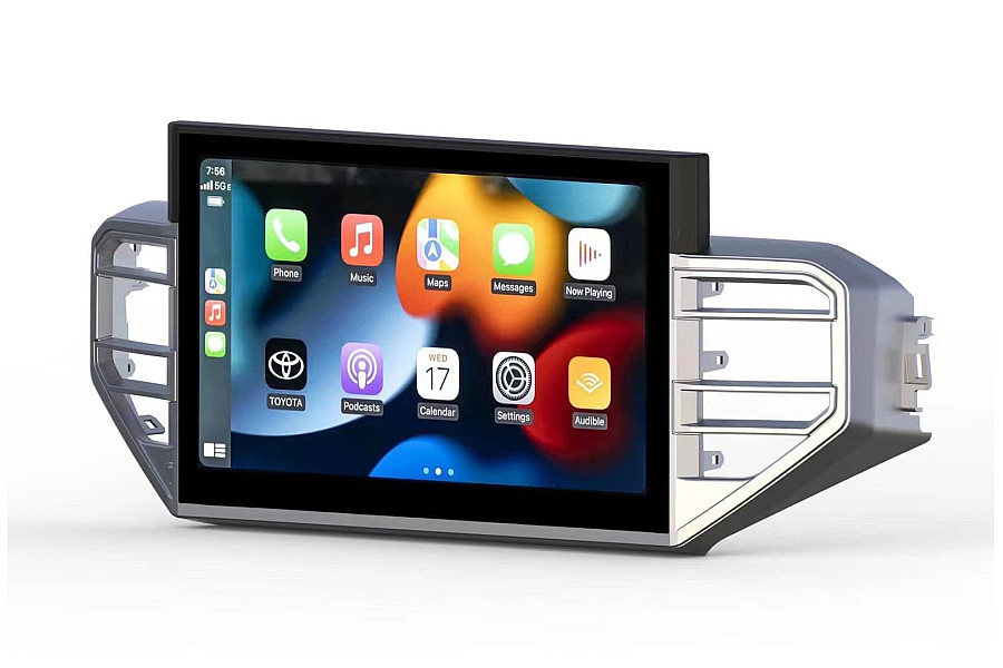 Toyota Tundra Sequoia 2022 13.3 inch aftermarket radio upgrade system carplay head unit image