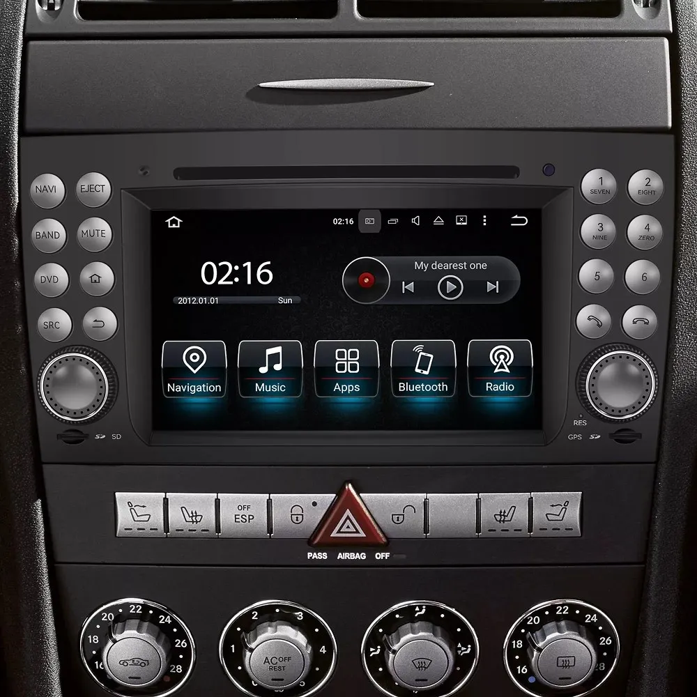 Mercedes-Benz slk-class R171 2004-2010 radio replacement upgrade touch screen carplay