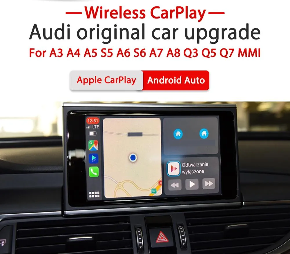 Audi Q3 Q5 Q7 A3 A4 A5 A6 C7 A7 A8 S5 S7 Wireless Apple CarPlay Android Auto decoder