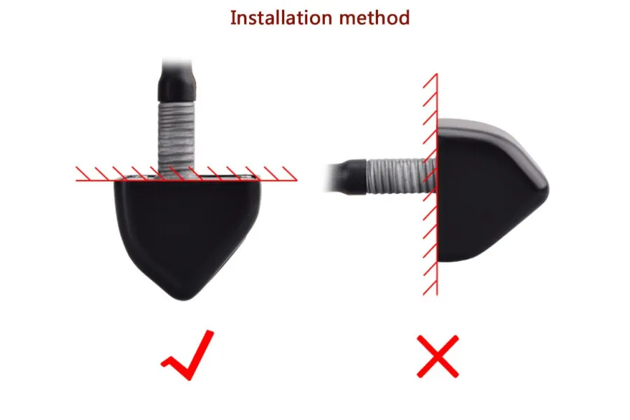 Universal reversing camera drill hole